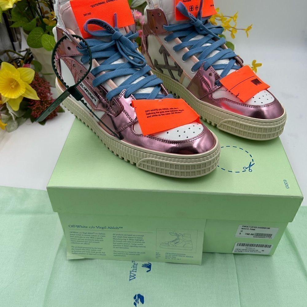 Women’s off white special edition high top sneakers size 40 made in Italy - Picture 2 of 11